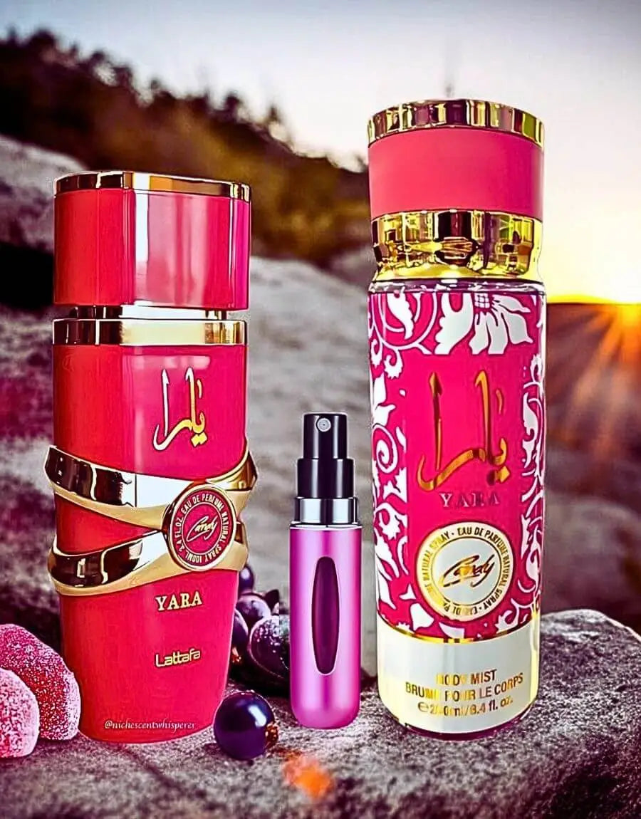 MEGA COMBO YARA CANDY + SPLAHS CANDY 250ML + PERFUMERO